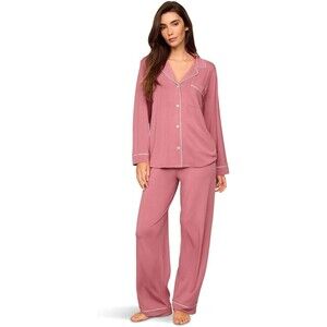 Eberjey Gisele Tencel Modal Luxe Pajama Set Berry Blush Size Medium